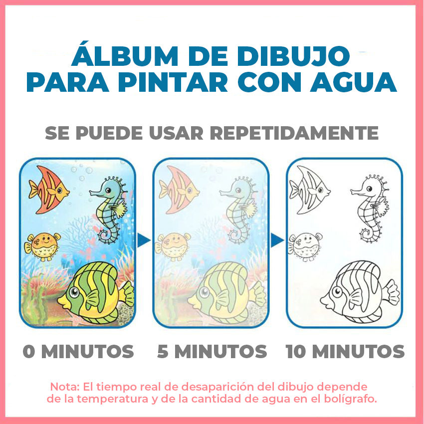 Libro Mágico Reutilizable con Agua